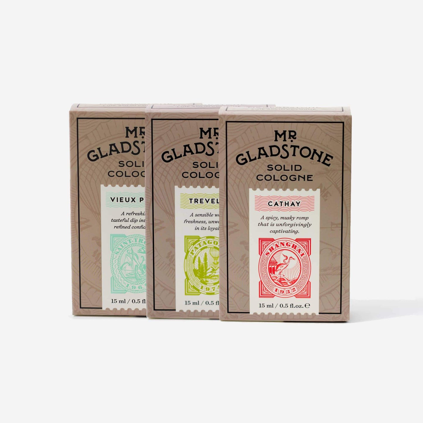 Mr. Gladstone Fine Solid Cologne - 3 Pack